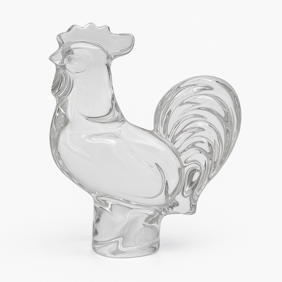 Baccarat Other - Baccarat France Crystal Rooster Figurine – 4” Zodiac Animal – Clear Signed